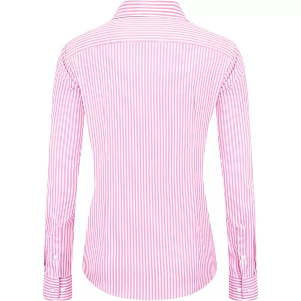 J.VER Womens Dress Shirts Long Sleeve Button Down Shirts Wrinkle-Free Solid Work Blouse