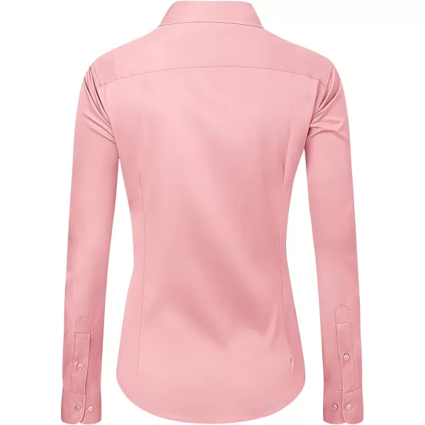 J.VER Womens Dress Shirts Long Sleeve Button Down Shirts Wrinkle-Free Solid Work Blouse