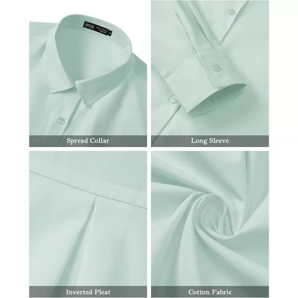 J.VER Womens Oversized Button Down Shirts Casual Long Sleeve Lightweight Breathable Solid Cotton Blouse Office Dress Shirt