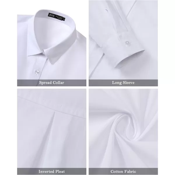 J.VER Womens Oversized Button Down Shirts Casual Long Sleeve Lightweight Breathable Solid Cotton Blouse Office Dress Shirt