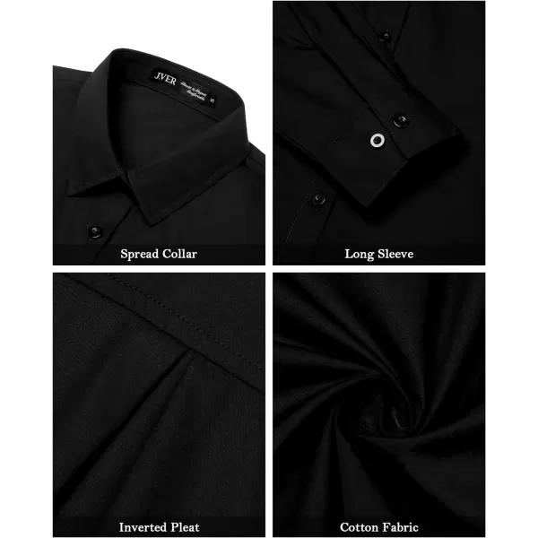 J.VER Womens Oversized Button Down Shirts Casual Long Sleeve Lightweight Breathable Solid Cotton Blouse Office Dress Shirt