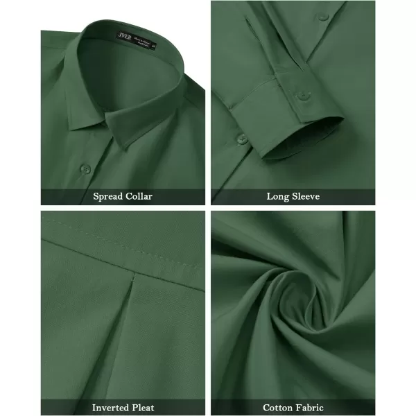 J.VER Womens Oversized Button Down Shirts Casual Long Sleeve Lightweight Breathable Solid Cotton Blouse Office Dress Shirt