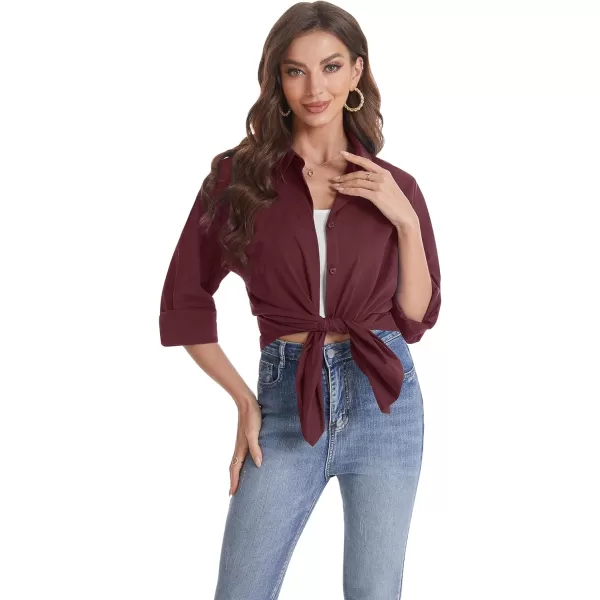 J.VER Womens Oversized Button Down Shirts Casual Long Sleeve Lightweight Breathable Solid Cotton Blouse Office Dress Shirt