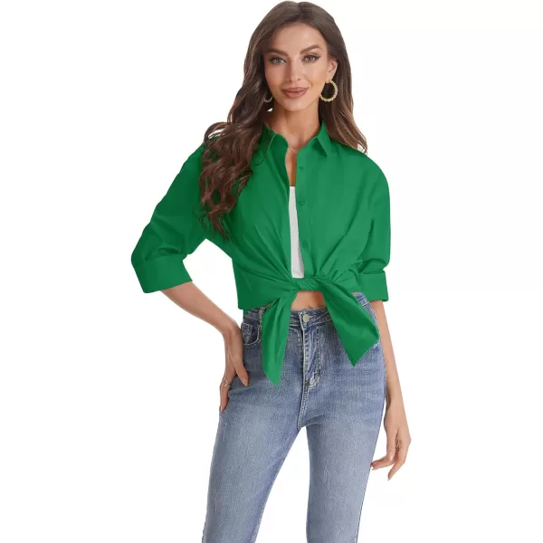 J.VER Womens Oversized Button Down Shirts Casual Long Sleeve Lightweight Breathable Solid Cotton Blouse Office Dress Shirt