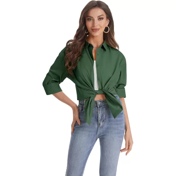 J.VER Womens Oversized Button Down Shirts Casual Long Sleeve Lightweight Breathable Solid Cotton Blouse Office Dress Shirt