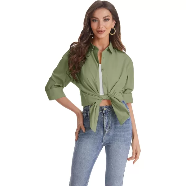 J.VER Womens Oversized Button Down Shirts Casual Long Sleeve Lightweight Breathable Solid Cotton Blouse Office Dress Shirt