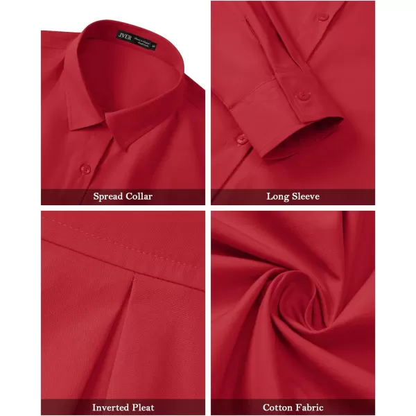 J.VER Womens Oversized Button Down Shirts Casual Long Sleeve Lightweight Breathable Solid Cotton Blouse Office Dress Shirt