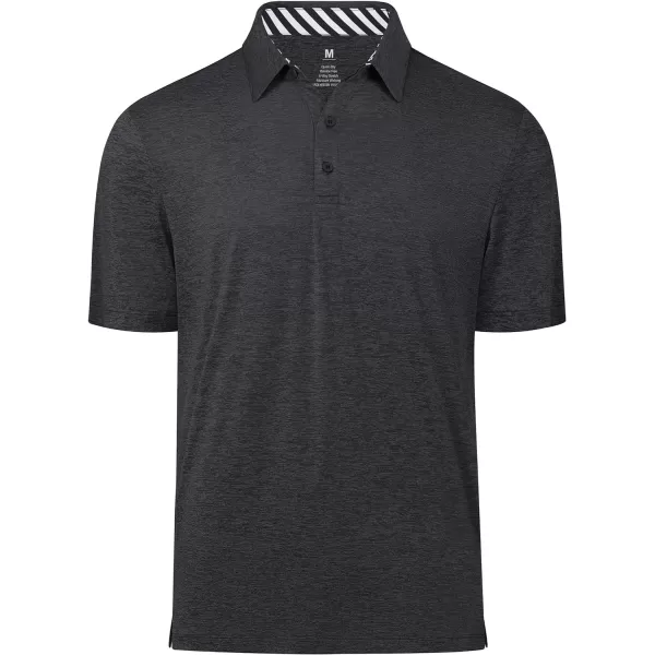 Men's Golf Polo Shirts Quick Dry Moisture Wicking Performance Stretch Short Sleeve Shirt Athletic Wrinkle-Free Summer Tops