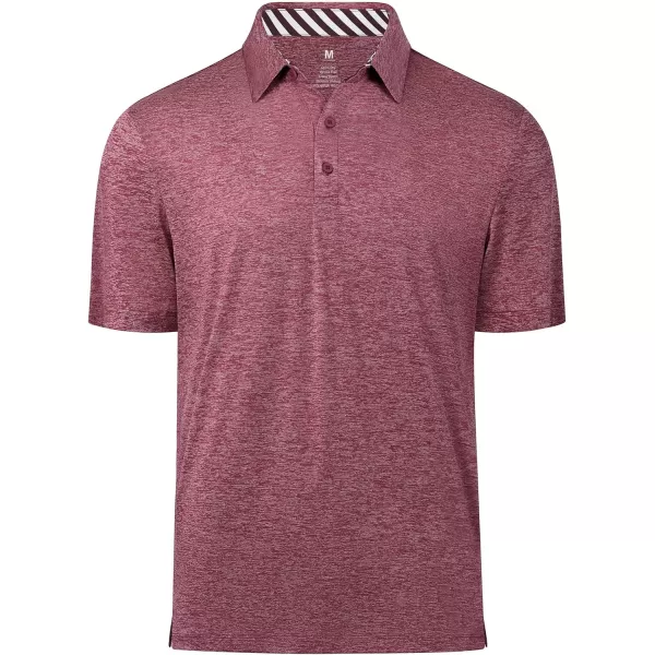 Men's Golf Polo Shirts Quick Dry Moisture Wicking Performance Stretch Short Sleeve Shirt Athletic Wrinkle-Free Summer Tops