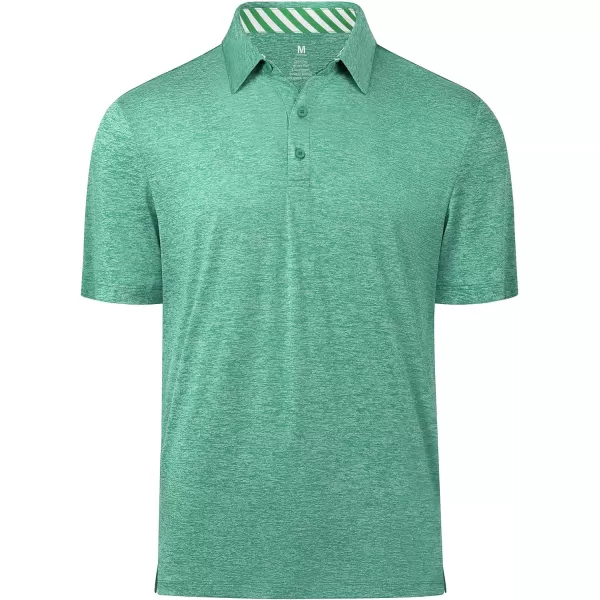 Men's Golf Polo Shirts Quick Dry Moisture Wicking Performance Stretch Short Sleeve Shirt Athletic Wrinkle-Free Summer Tops