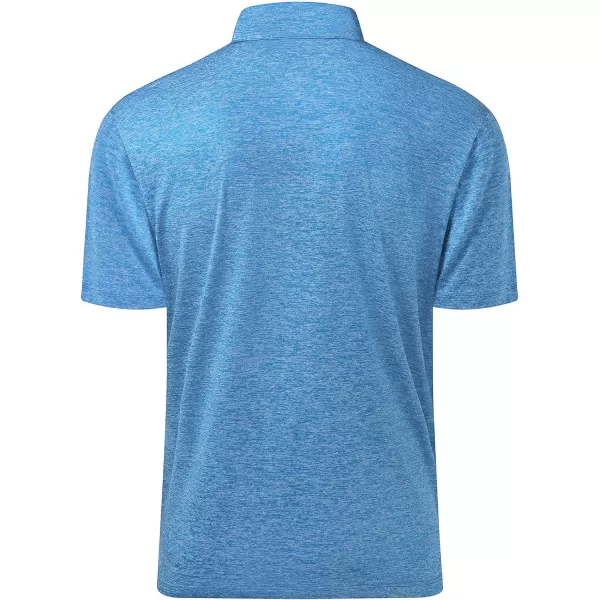 Men's Golf Polo Shirts Quick Dry Moisture Wicking Performance Stretch Short Sleeve Shirt Athletic Wrinkle-Free Summer Tops