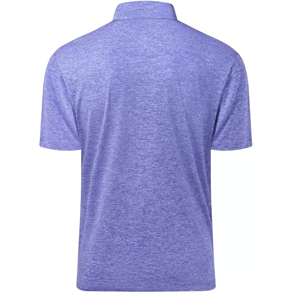 Men's Golf Polo Shirts Quick Dry Moisture Wicking Performance Stretch Short Sleeve Shirt Athletic Wrinkle-Free Summer Tops