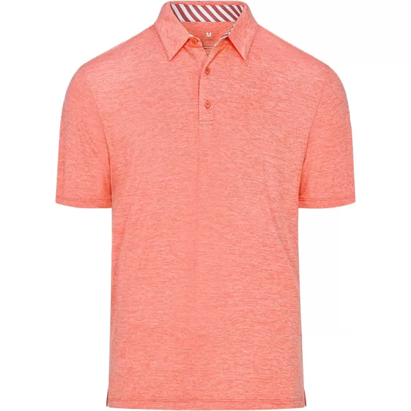 Men's Golf Polo Shirts Quick Dry Moisture Wicking Performance Stretch Short Sleeve Shirt Athletic Wrinkle-Free Summer Tops