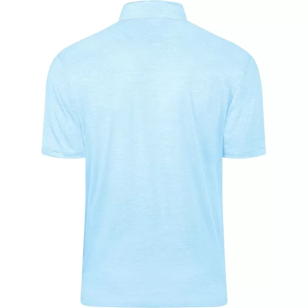 Men's Golf Polo Shirts Quick Dry Moisture Wicking Performance Stretch Short Sleeve Shirt Athletic Wrinkle-Free Summer Tops