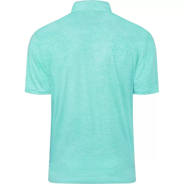 Men's Golf Polo Shirts Quick Dry Moisture Wicking Performance Stretch Short Sleeve Shirt Athletic Wrinkle-Free Summer Tops