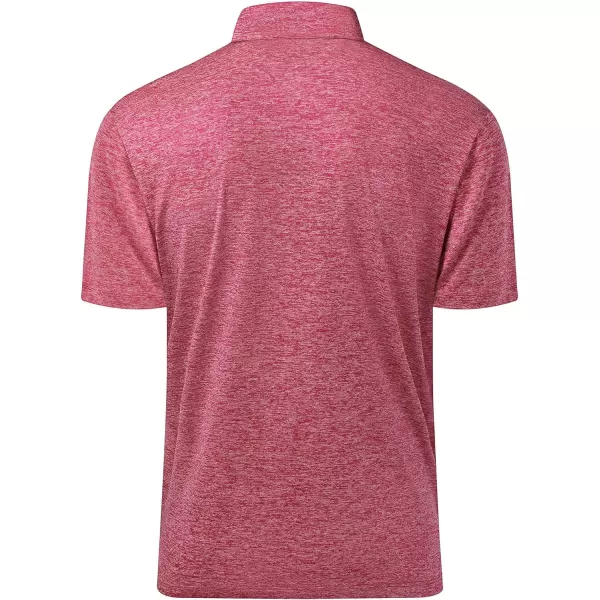 Men's Golf Polo Shirts Quick Dry Moisture Wicking Performance Stretch Short Sleeve Shirt Athletic Wrinkle-Free Summer Tops