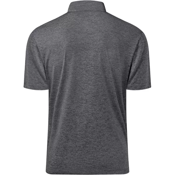 Men's Golf Polo Shirts Quick Dry Moisture Wicking Performance Stretch Short Sleeve Shirt Athletic Wrinkle-Free Summer Tops