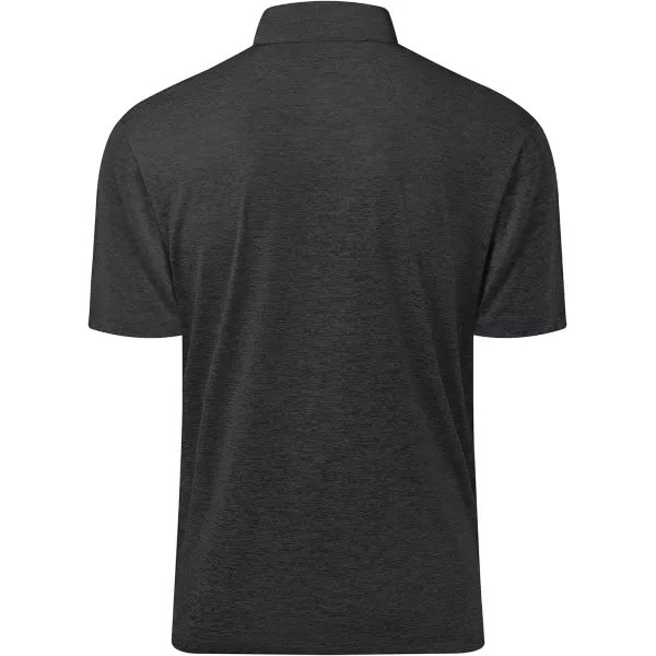 Men's Golf Polo Shirts Quick Dry Moisture Wicking Performance Stretch Short Sleeve Shirt Athletic Wrinkle-Free Summer Tops
