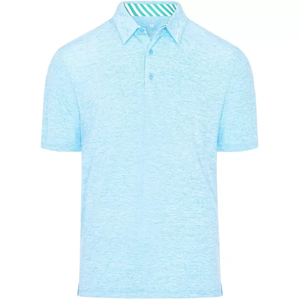 Men's Golf Polo Shirts Quick Dry Moisture Wicking Performance Stretch Short Sleeve Shirt Athletic Wrinkle-Free Summer Tops
