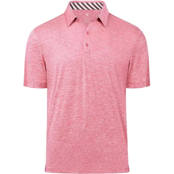 Men's Golf Polo Shirts Quick Dry Moisture Wicking Performance Stretch Short Sleeve Shirt Athletic Wrinkle-Free Summer Tops