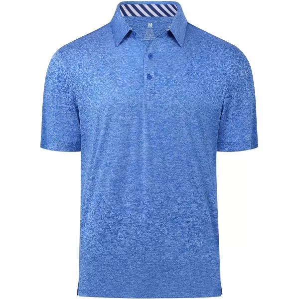 Men's Golf Polo Shirts Quick Dry Moisture Wicking Performance Stretch Short Sleeve Shirt Athletic Wrinkle-Free Summer Tops