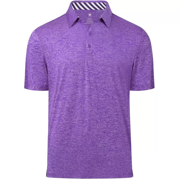 Men's Golf Polo Shirts Quick Dry Moisture Wicking Performance Stretch Short Sleeve Shirt Athletic Wrinkle-Free Summer Tops