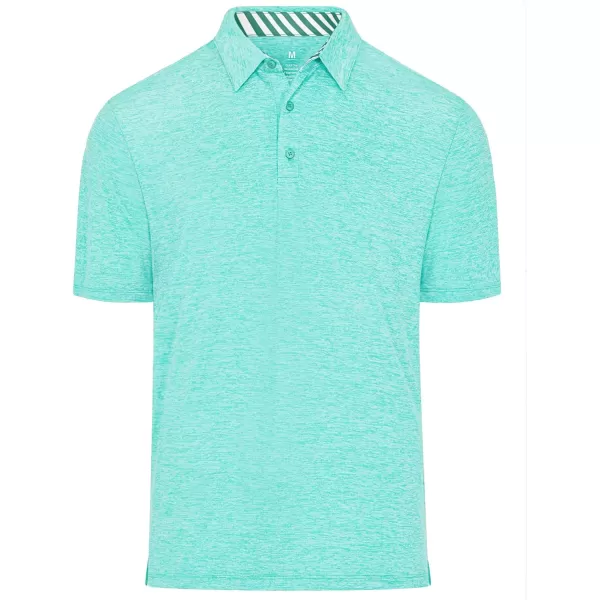 Men's Golf Polo Shirts Quick Dry Moisture Wicking Performance Stretch Short Sleeve Shirt Athletic Wrinkle-Free Summer Tops