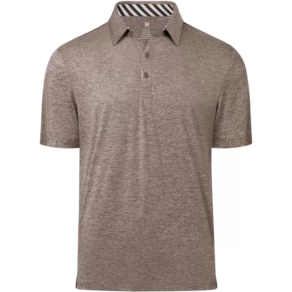 Men's Golf Polo Shirts Quick Dry Moisture Wicking Performance Stretch Short Sleeve Shirt Athletic Wrinkle-Free Summer Tops