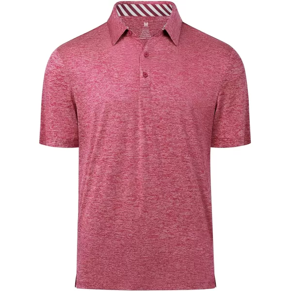 Men's Golf Polo Shirts Quick Dry Moisture Wicking Performance Stretch Short Sleeve Shirt Athletic Wrinkle-Free Summer Tops