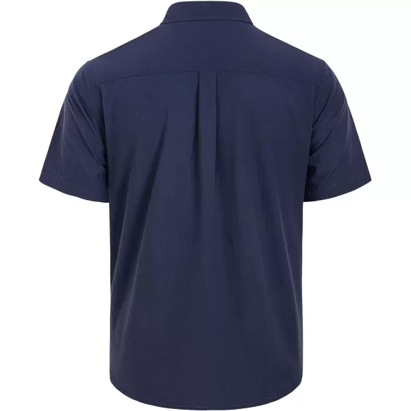 Mens Linen Shirts Short Sleeve Button Up Casual Lightweight Solid Shirt Stylish Cuban Guayabera Beach Tops