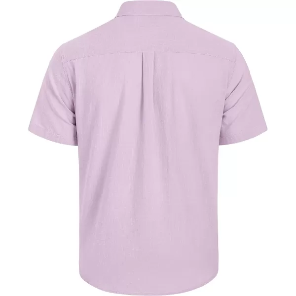 Mens Linen Shirts Short Sleeve Button Up Casual Lightweight Solid Shirt Stylish Cuban Guayabera Beach Tops