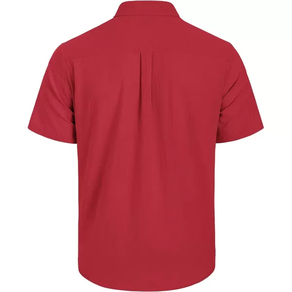 Mens Linen Shirts Short Sleeve Button Up Casual Lightweight Solid Shirt Stylish Cuban Guayabera Beach Tops