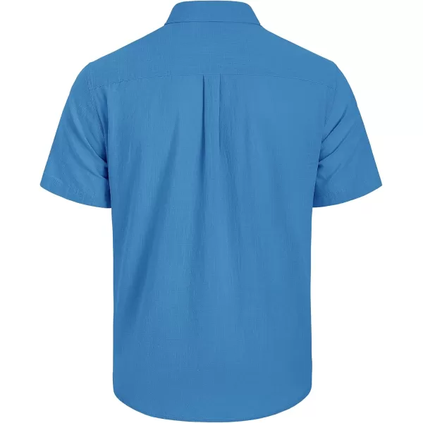 Mens Linen Shirts Short Sleeve Button Up Casual Lightweight Solid Shirt Stylish Cuban Guayabera Beach Tops