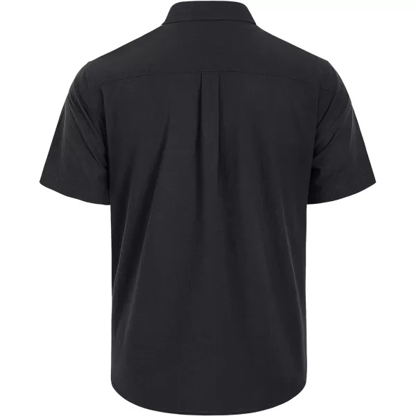 Mens Linen Shirts Short Sleeve Button Up Casual Lightweight Solid Shirt Stylish Cuban Guayabera Beach Tops