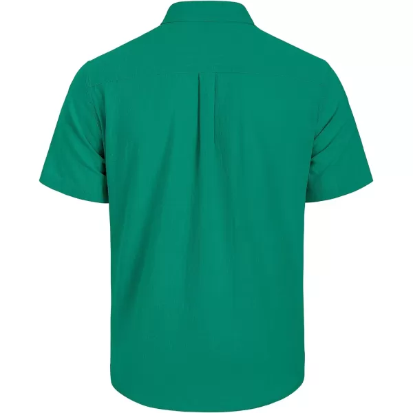 Mens Linen Shirts Short Sleeve Button Up Casual Lightweight Solid Shirt Stylish Cuban Guayabera Beach Tops