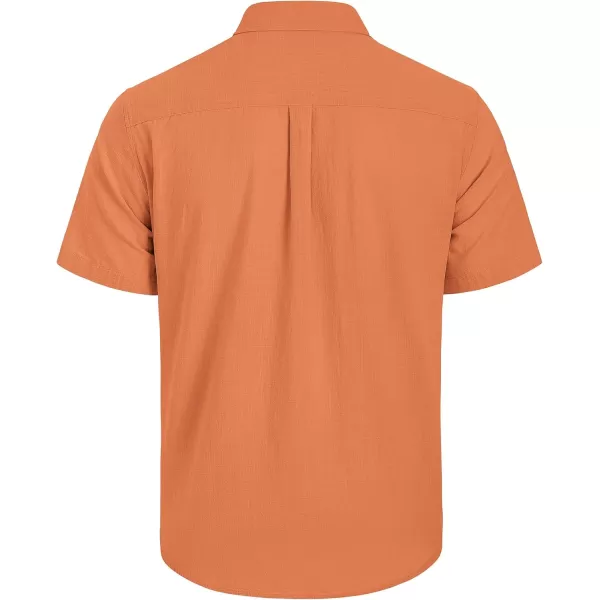 Mens Linen Shirts Short Sleeve Button Up Casual Lightweight Solid Shirt Stylish Cuban Guayabera Beach Tops
