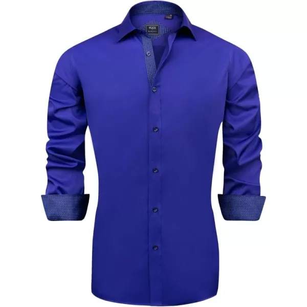 J.VER Men's Casual Long Sleeve Stretch Dress Shirt Wrinkle-Free Regular Fit Button Down Shirts