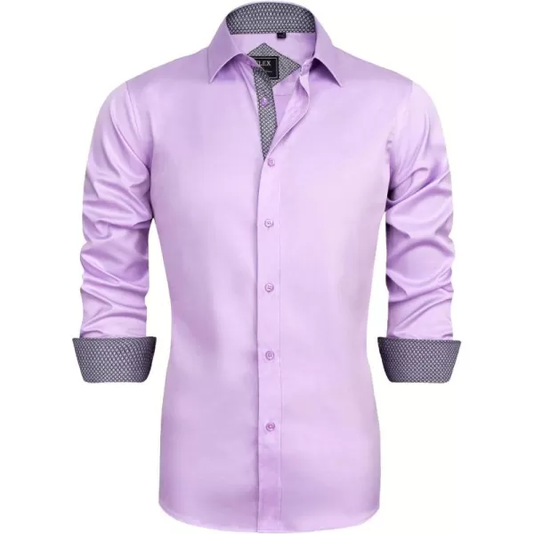 J.VER Men's Casual Long Sleeve Stretch Dress Shirt Wrinkle-Free Regular Fit Button Down Shirts
