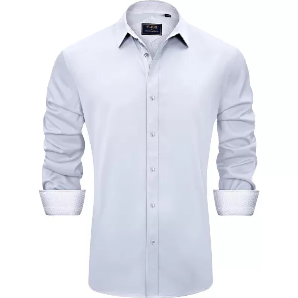 J.VER Men's Casual Long Sleeve Stretch Dress Shirt Wrinkle-Free Regular Fit Button Down Shirts