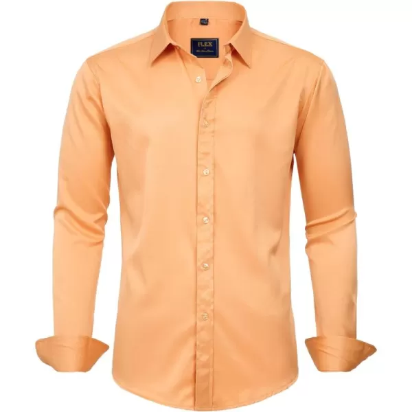 J.VER Men's Dress Shirts Solid Long Sleeve Stretch Wrinkle-Free Formal Shirt Business Casual Button Down Shirts