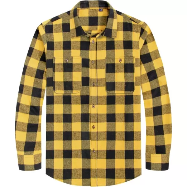 J.VER Men's Flannel Plaid Shirts Long Sleeve Regular Fit Casual Button Down Shirt