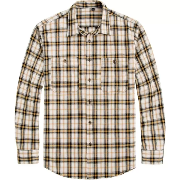 J.VER Men's Flannel Plaid Shirts Long Sleeve Regular Fit Casual Button Down Shirt
