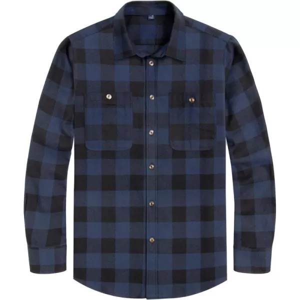 J.VER Men's Flannel Plaid Shirts Long Sleeve Regular Fit Casual Button Down Shirt