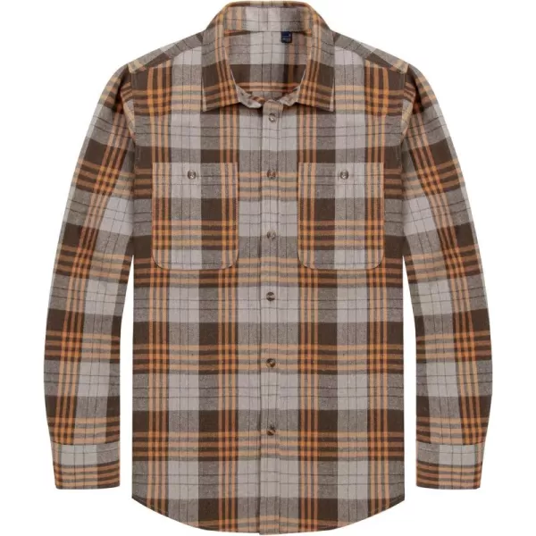J.VER Men's Flannel Plaid Shirts Long Sleeve Regular Fit Casual Button Down Shirt
