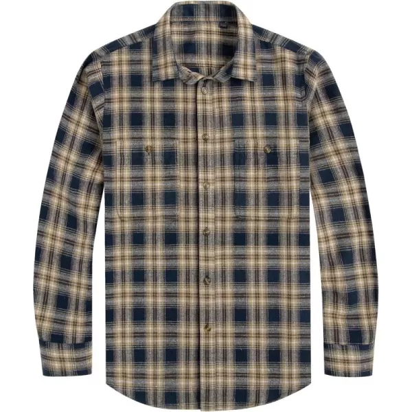 J.VER Men's Flannel Plaid Shirts Long Sleeve Regular Fit Casual Button Down Shirt