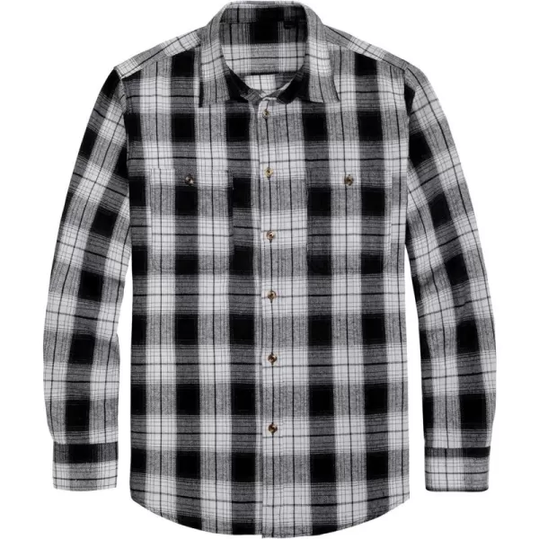 J.VER Men's Flannel Plaid Shirts Long Sleeve Regular Fit Casual Button Down Shirt