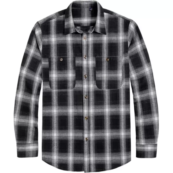 J.VER Men's Flannel Plaid Shirts Long Sleeve Regular Fit Casual Button Down Shirt