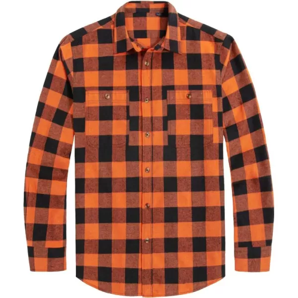 J.VER Men's Flannel Plaid Shirts Long Sleeve Regular Fit Casual Button Down Shirt