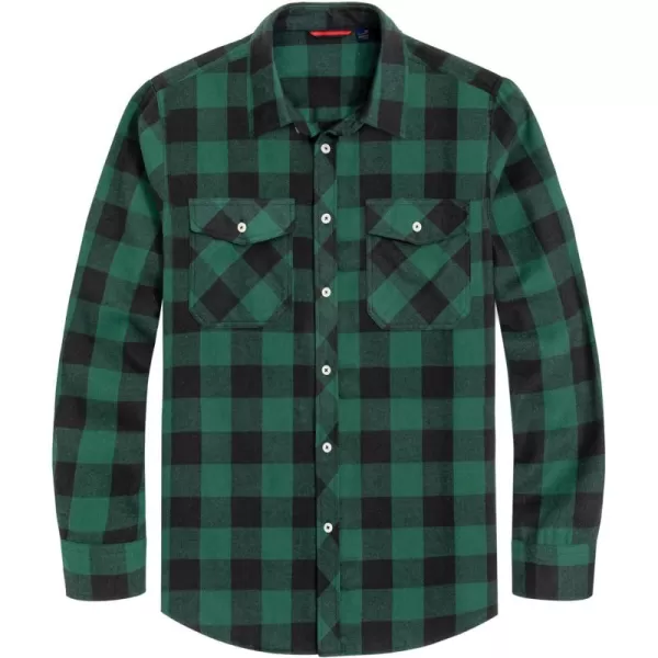 J.VER Men's Flannel Plaid Shirts Long Sleeve Regular Fit Casual Button Down Shirt
