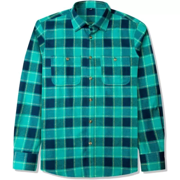 J.VER Men's Flannel Plaid Shirts Long Sleeve Regular Fit Casual Button Down Shirt